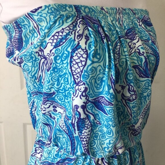 Lilly Pulitzer 70671 Marlisa Nice Tail Mermaid Maxi Dress Strapless Size XS - Picture 13 of 16